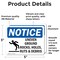 Signmission Uneven Ground Rocks Holes Sign With Symbol, 5 in W x Rectangle, Vinyl Decal OS-2PACK-NS-D-35-L-18764 - alternate 2